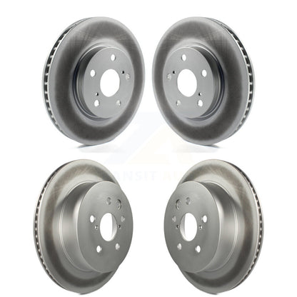 Coated Disc Brake Rotors Front Rear Kit For 2010-2013 Lexus IS250 C