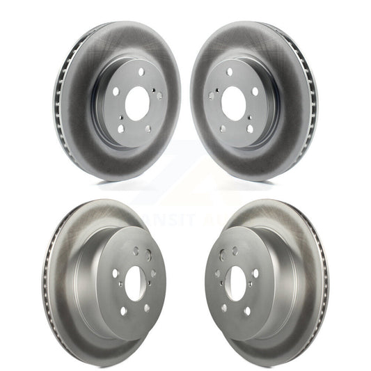 Coated Disc Brake Rotors Front Rear Kit For 2010-2013 Lexus IS250 C