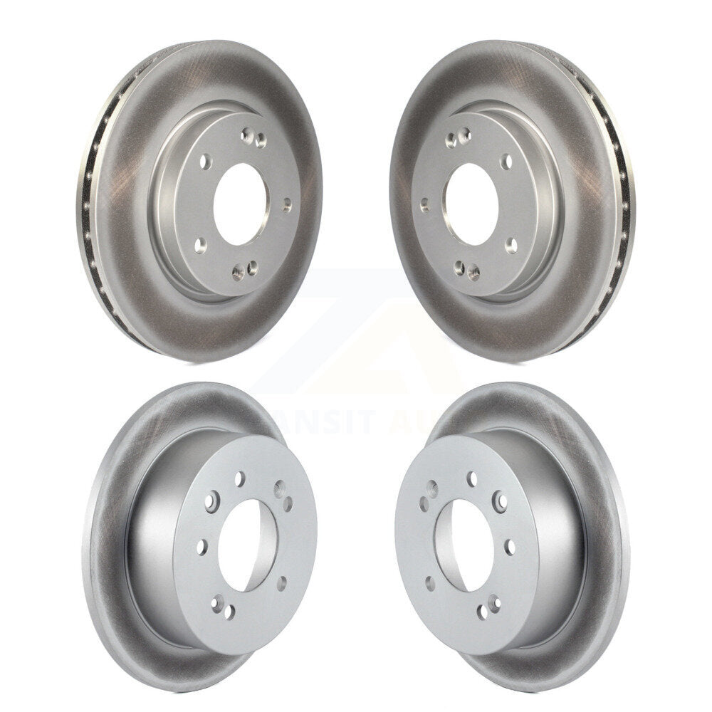 Coated Disc Brake Rotors Front Rear Kit For Hyundai Elantra