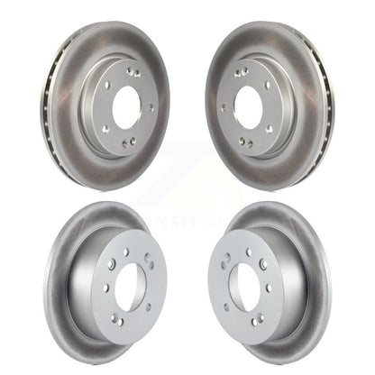 Coated Disc Brake Rotors Front Rear Kit For Hyundai Elantra