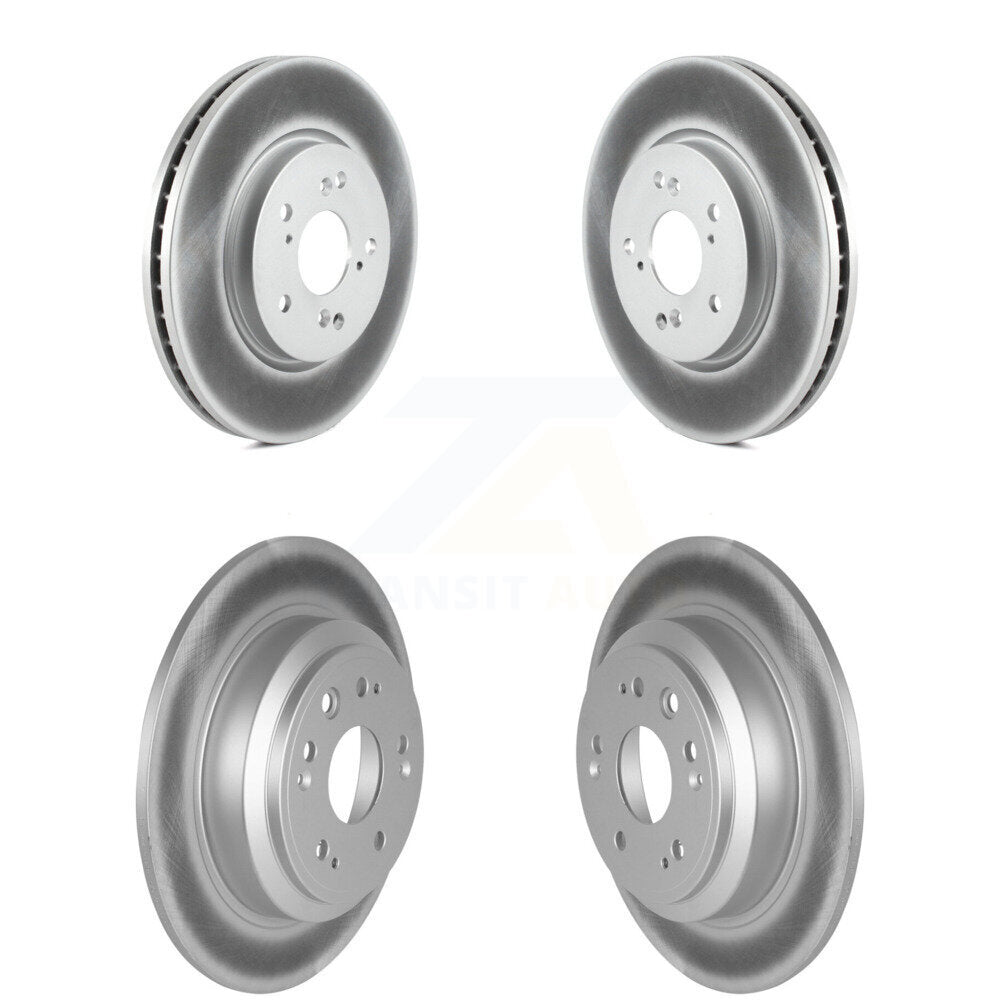 Coated Disc Brake Rotors Front Rear Kit For Honda Accord Crosstour