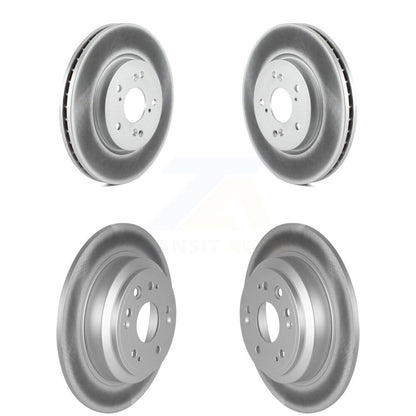 Coated Disc Brake Rotors Front Rear Kit For Honda Accord Crosstour