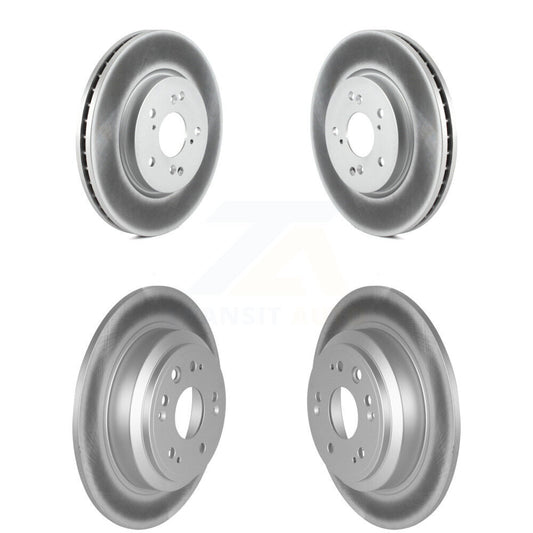 Coated Disc Brake Rotors Front Rear Kit For Honda Accord Crosstour