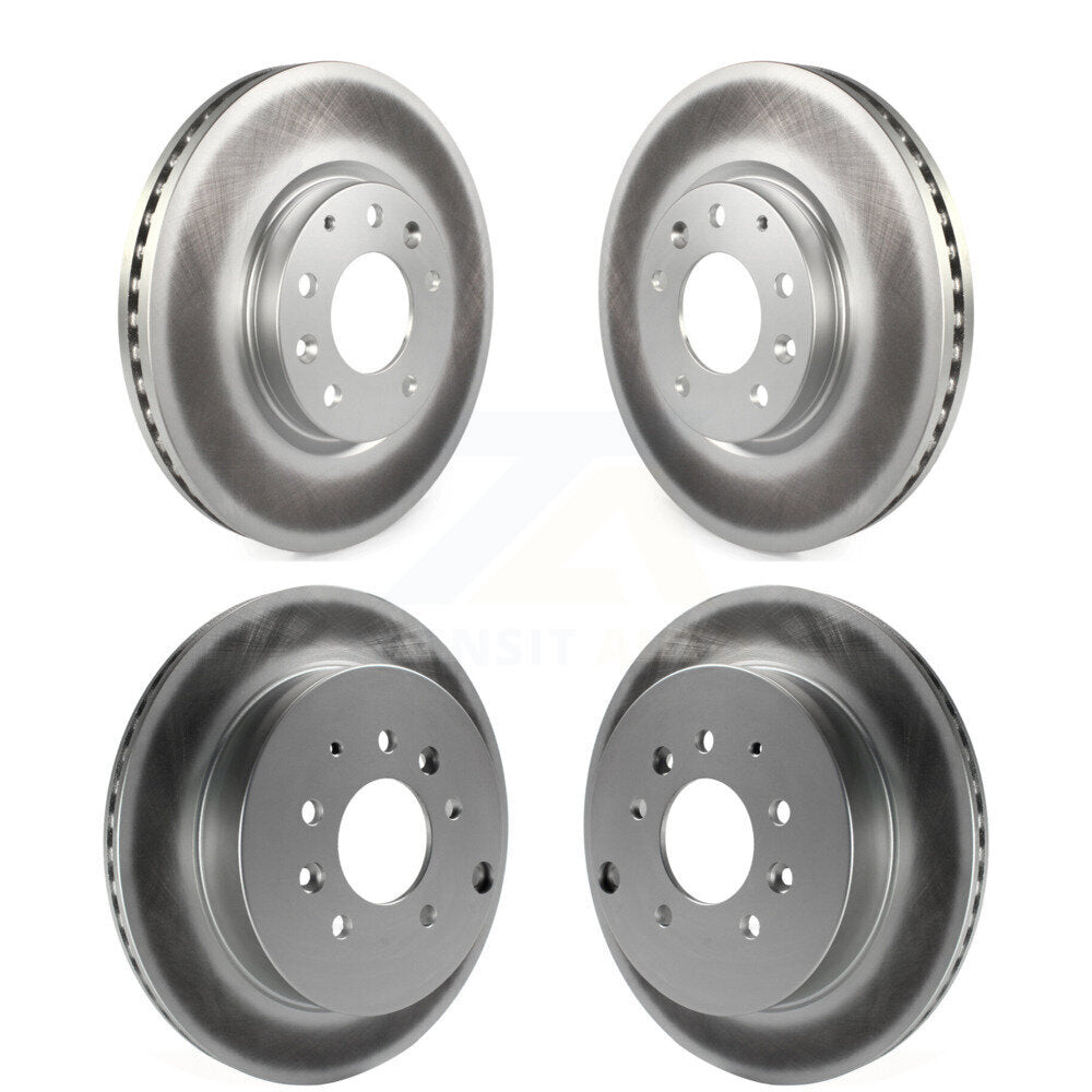 Coated Disc Brake Rotors Front Rear Kit For Mazda CX-7 Ford Edge Lincoln MKX