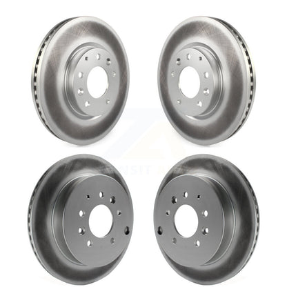 Coated Disc Brake Rotors Front Rear Kit For Mazda CX-7 Ford Edge Lincoln MKX