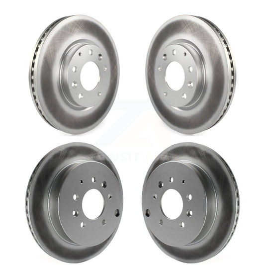 Coated Disc Brake Rotors Front Rear Kit For Mazda CX-7 Ford Edge Lincoln MKX