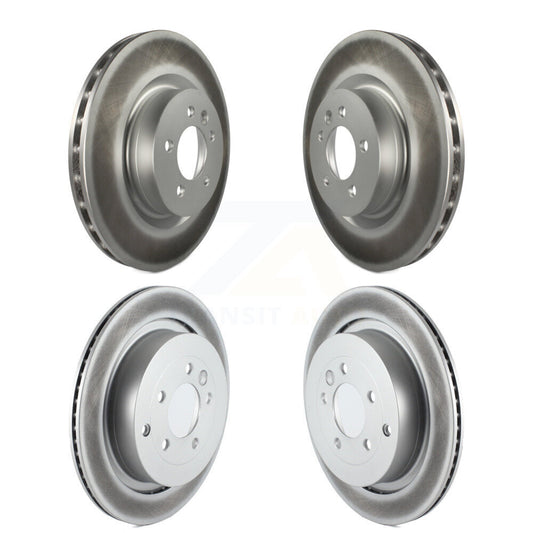 Coated Disc Brake Rotors Front Rear Kit For Land Rover Range Sport LR4