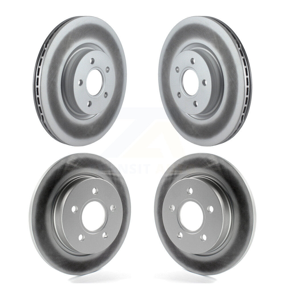 Coated Brake Rotor Front Rear Kit For 13-18 Ford Focus With 320mm Diameter