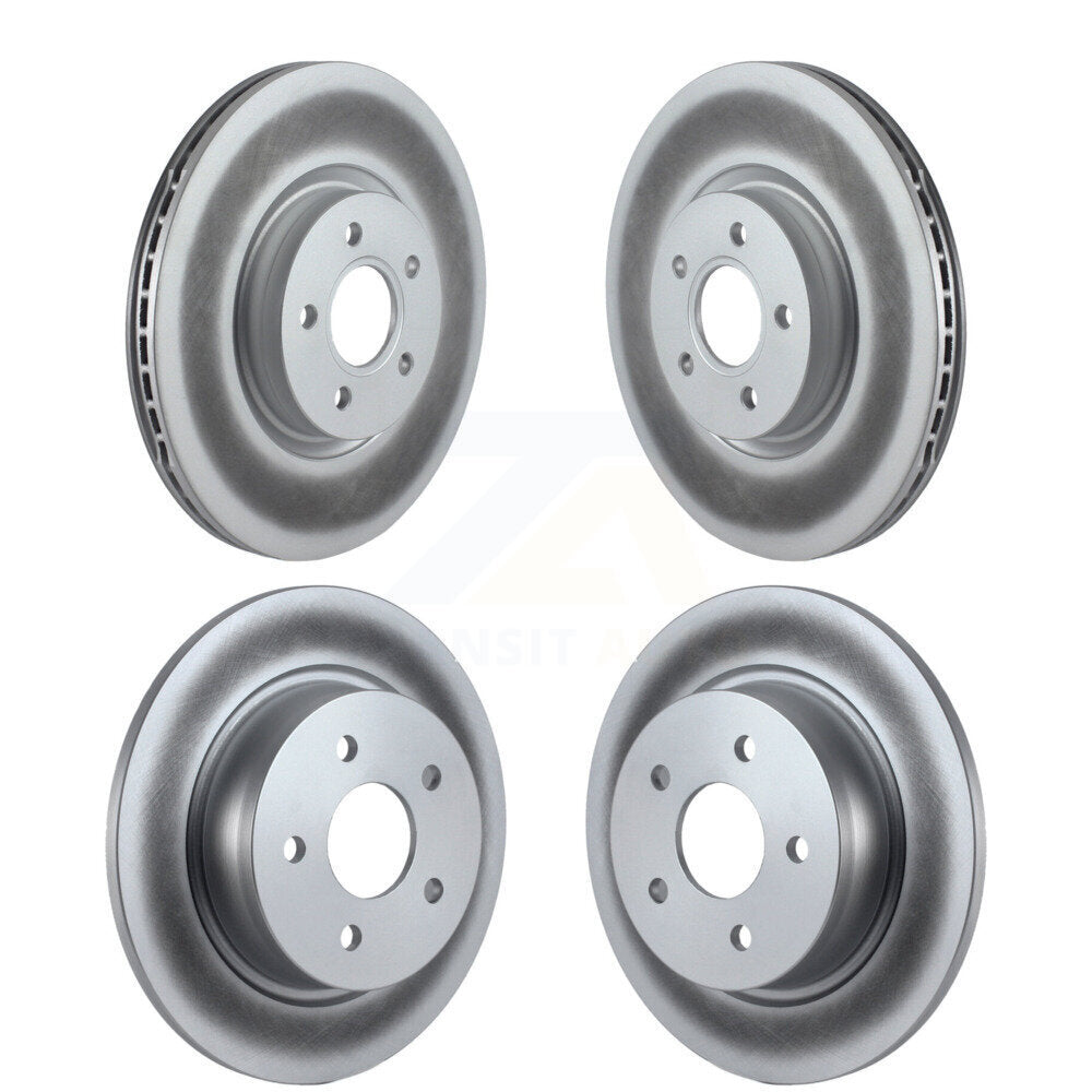 Coated Disc Brake Rotors Front Rear Kit For Ford Escape Transit Connect