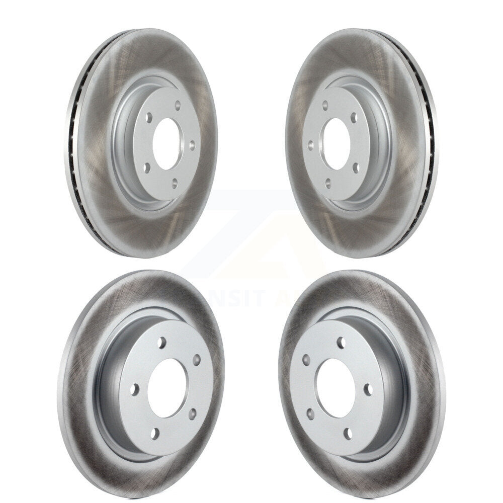 Coated Disc Brake Rotors Front Rear Kit For Mazda 3