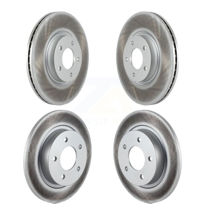 Coated Disc Brake Rotors Front Rear Kit For Mazda 3