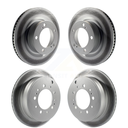 Coat Disc Brake Rotors Front Rear Kit For Toyota Tundra Sequoia Lexus LX570 Land