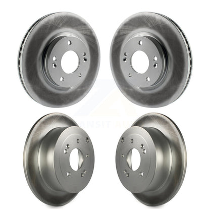 Coated Disc Brake Rotors Front Rear Kit For 2007-2009 Hyundai Santa Fe