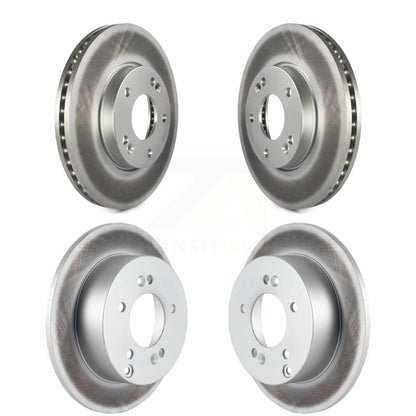 Coated Disc Brake Rotors Front Rear Kit For 2007-2009 Kia Rondo