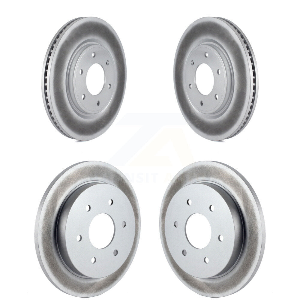 Coated Disc Brake Rotors Front Rear Kit For Nissan TITAN Armada INFINITI QX56