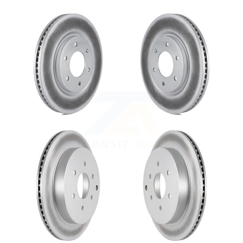 Coated Disc Brake Rotors Front Rear Kit For INFINITI QX80 Nissan Armada QX56
