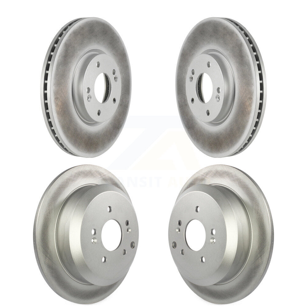 Coated Disc Brake Rotors Front Rear Kit For 2007-2012 Hyundai Veracruz