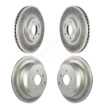 Coated Disc Brake Rotors Front Rear Kit For 2007-2012 Hyundai Veracruz