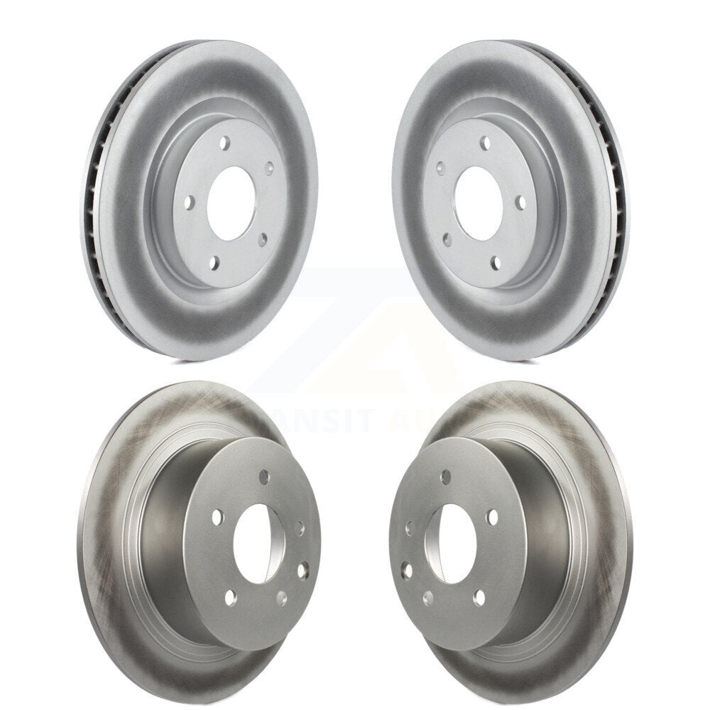Coated Disc Brake Rotors Front Rear Kit For 2007-2012 Nissan Sentra SE-R