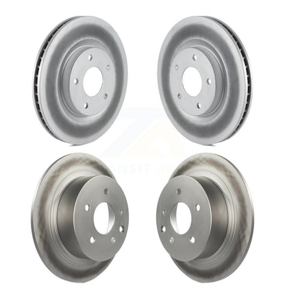 Coated Disc Brake Rotors Front Rear Kit For 2007-2012 Nissan Sentra SE-R