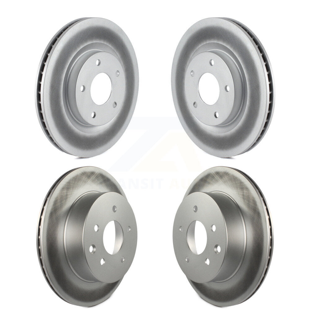 Coated Disc Brake Rotors Front Rear Kit For Nissan Rogue Select