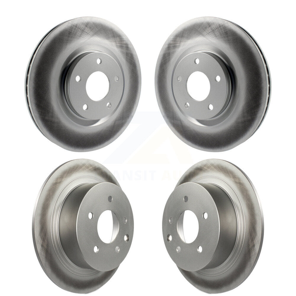 Coated Disc Brake Rotors Front Rear Kit For 2007-2012 Nissan Sentra SE-R Spec V