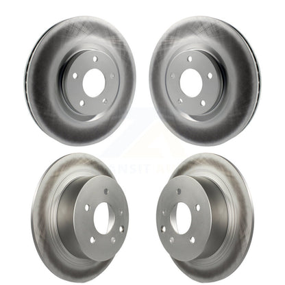 Coated Disc Brake Rotors Front Rear Kit For 2007-2012 Nissan Sentra SE-R Spec V