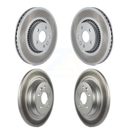 Coated Disc Brake Rotors Front Rear Kit For Volvo S60 V60 Cross Country V70