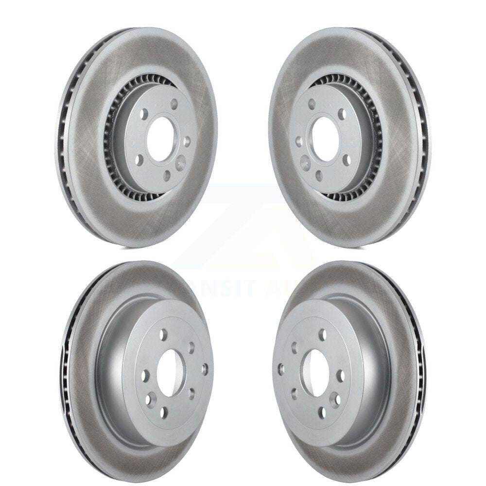 Coated Disc Brake Rotors Front Rear Kit For 2008-2012 Land Rover LR2