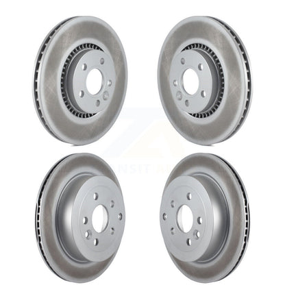 Coated Disc Brake Rotors Front Rear Kit For 2008-2012 Land Rover LR2