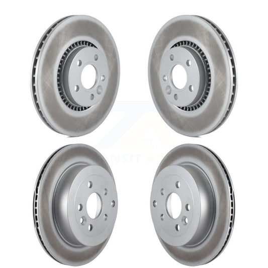 Coated Disc Brake Rotors Front Rear Kit For 2008-2012 Land Rover LR2