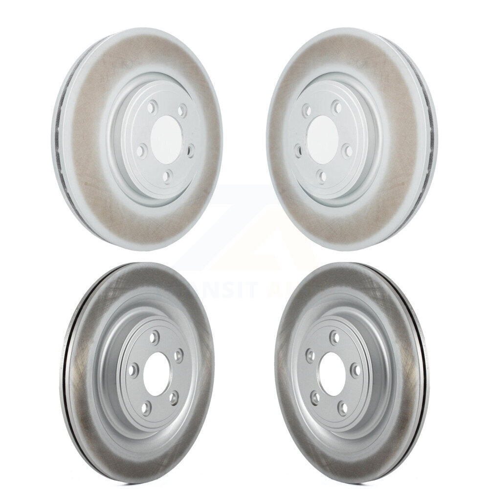 Coated Disc Brake Rotors Front Rear Kit For Jaguar XF XK Vanden Plas S-Type XJ8