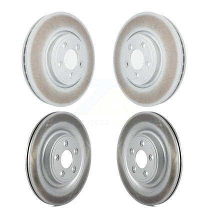 Coated Disc Brake Rotors Front Rear Kit For Jaguar XF XK Vanden Plas S-Type XJ8