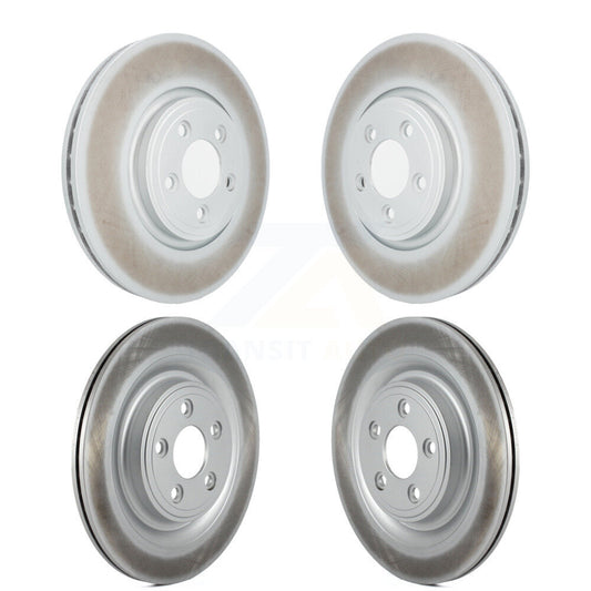 Coated Disc Brake Rotors Front Rear Kit For Jaguar XF XK Vanden Plas S-Type XJ8