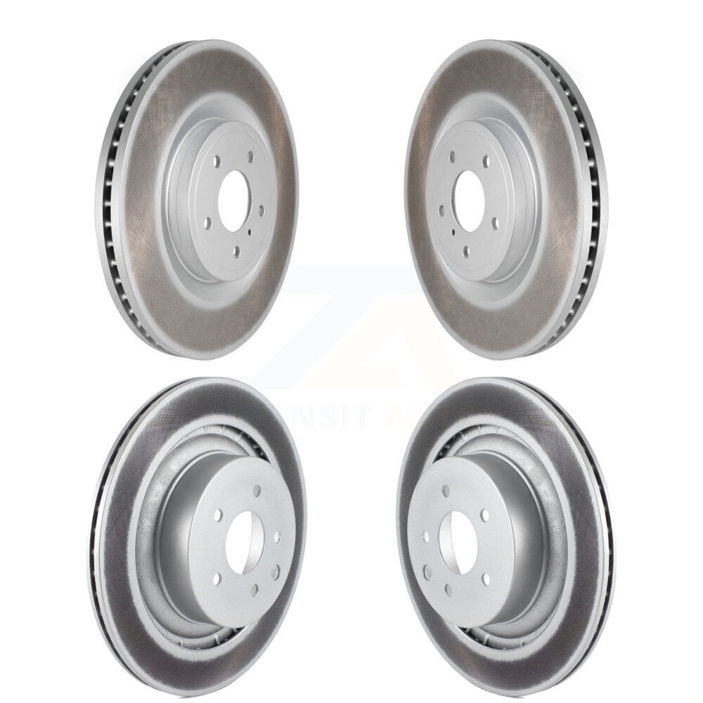 Coated Brake Rotors Front Rear Kit For 09-13 INFINITI G37 RWD With Brembo Brakes