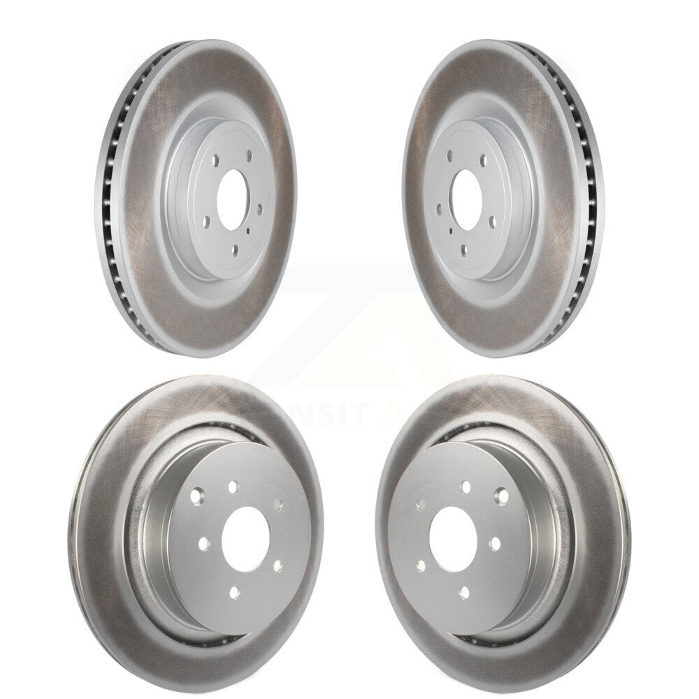 Coat Brake Rotor Front Rear Kit For 09-13 INFINITI FX50 With Dual Piston Caliper