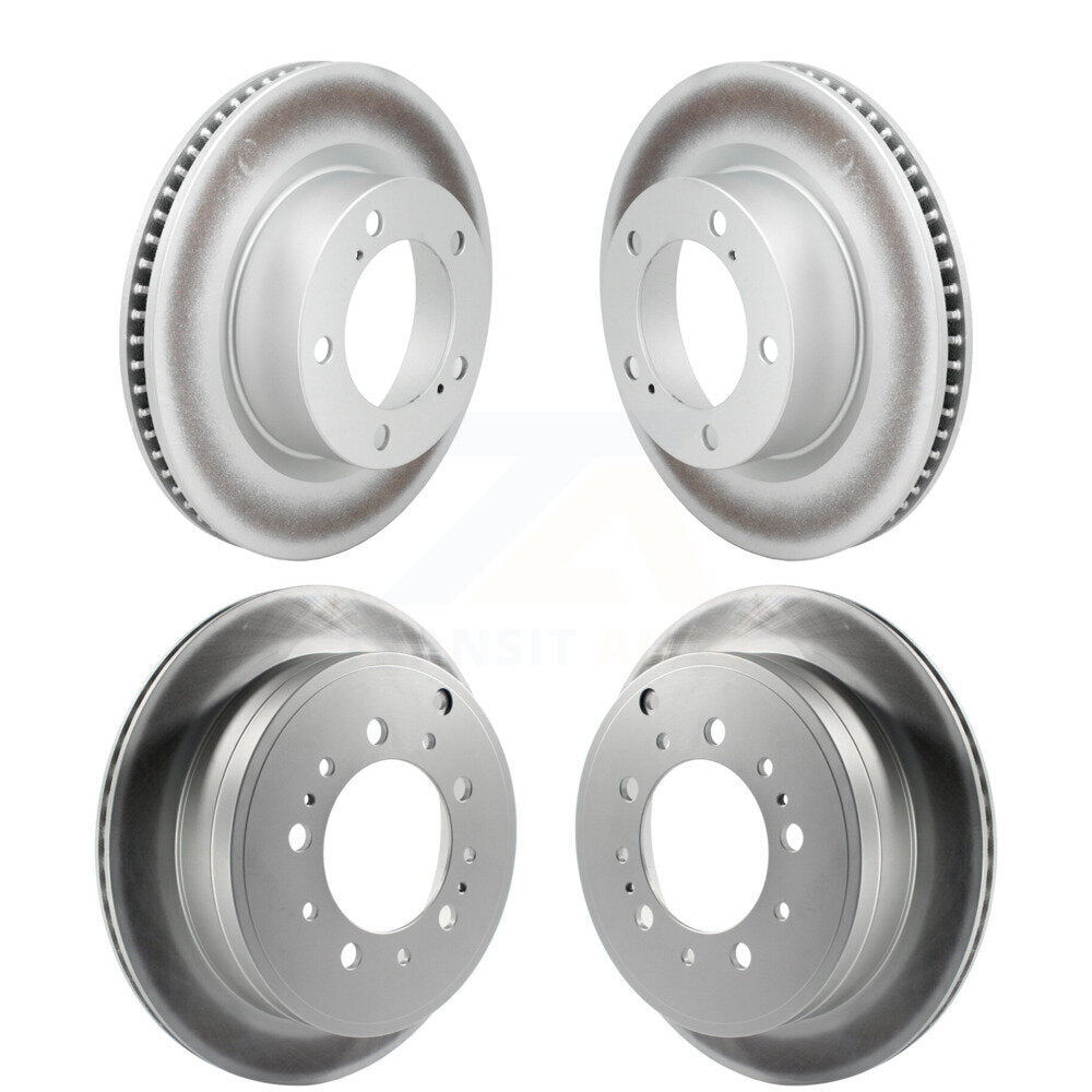 Coated Disc Brake Rotors Front Rear Kit For Lexus LX570 Toyota Land Cruiser
