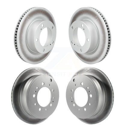 Coated Disc Brake Rotors Front Rear Kit For Lexus LX570 Toyota Land Cruiser