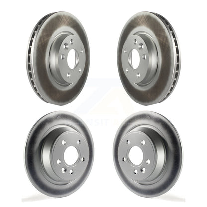 Coated Disc Brake Rotors Front Rear Kit For 2012-2015 Land Rover Range Evoque