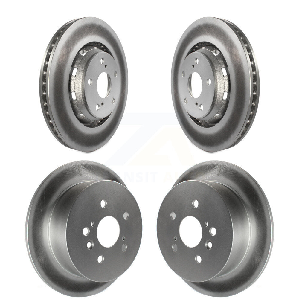 Coated Disc Brake Rotors Front Rear Kit For 2009-2016 Toyota Venza