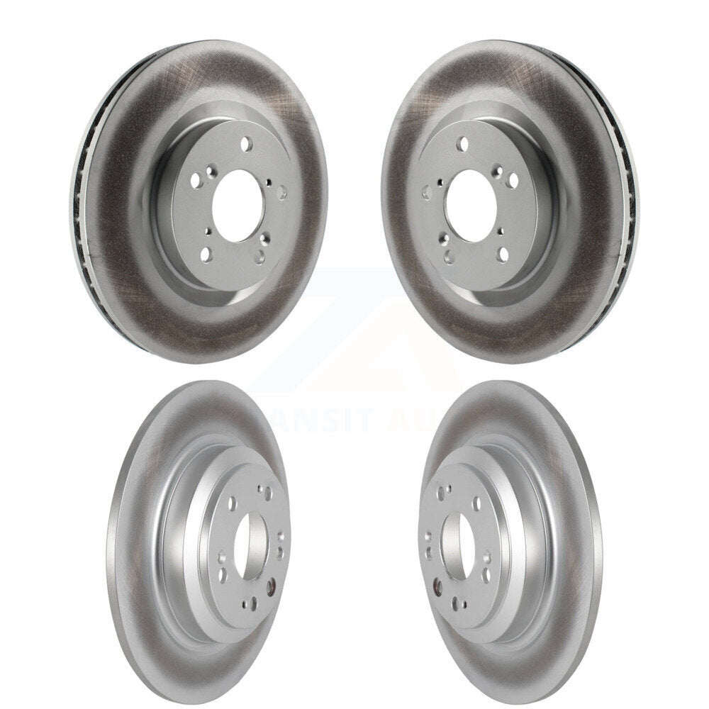 Coated Disc Brake Rotors Front Rear Kit For 2009-2014 Acura TL