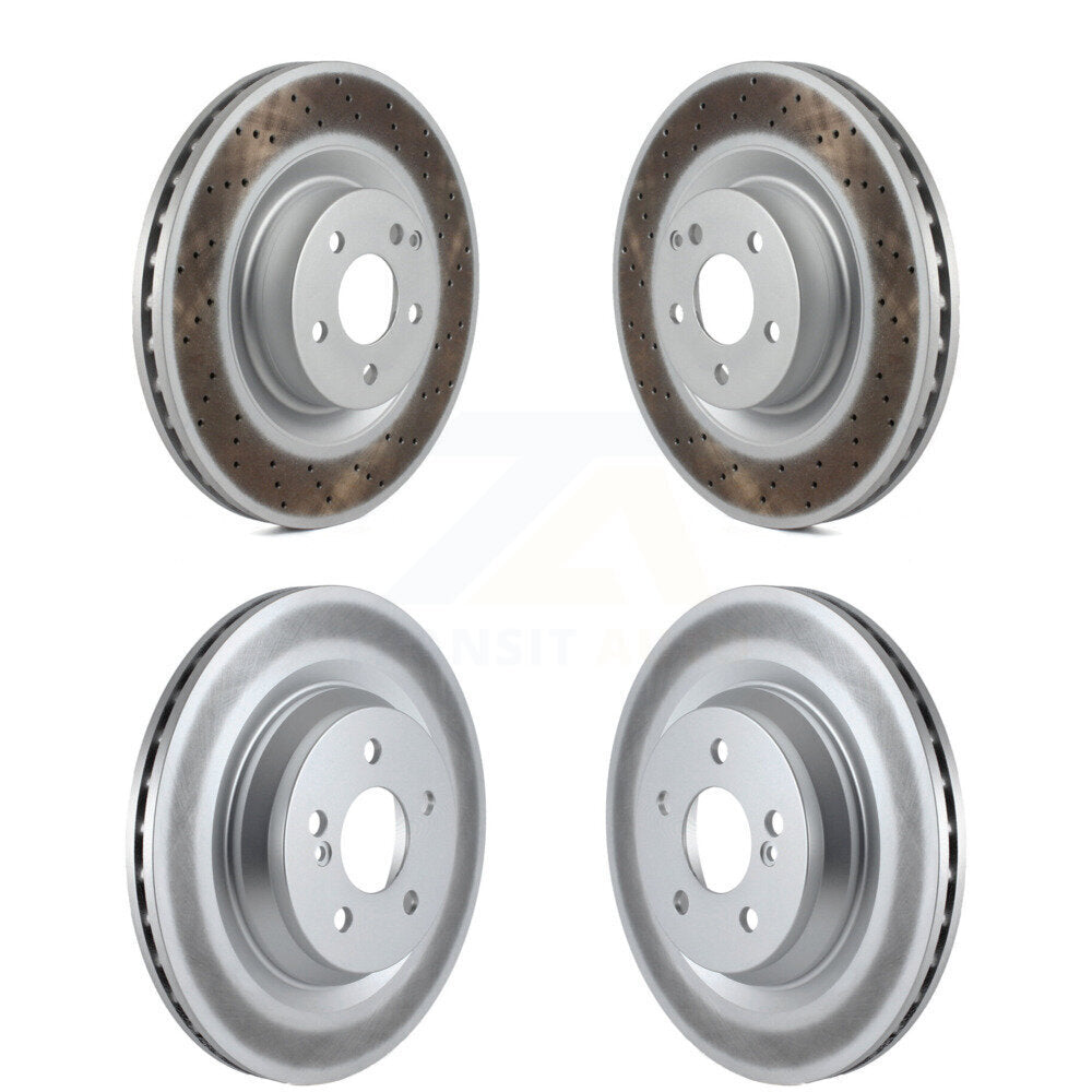 Coated Brake Rotors Front Rear Kit For Mercedes-Benz S550 S450 SL550 CL550 S350