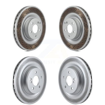 Coated Brake Rotors Front Rear Kit For Mercedes-Benz S550 S450 SL550 CL550 S350
