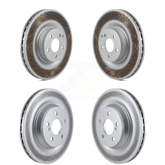 Coated Brake Rotors Front Rear Kit For Mercedes-Benz S550 S450 SL550 CL550 S350