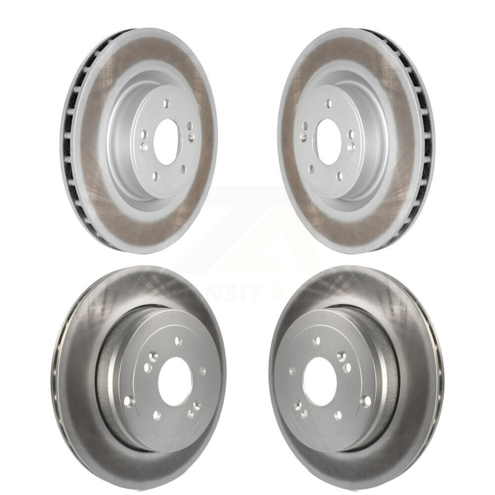 Coated Disc Brake Rotors Front Rear Kit For Hyundai Genesis Coupe
