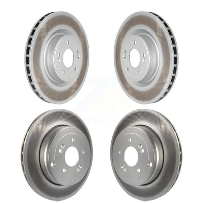 Coated Disc Brake Rotors Front Rear Kit For Hyundai Genesis Coupe