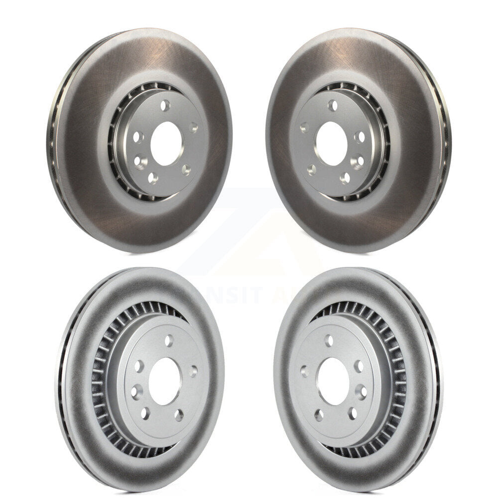 Coated Disc Brake Rotors Front Rear Kit For Volvo XC60