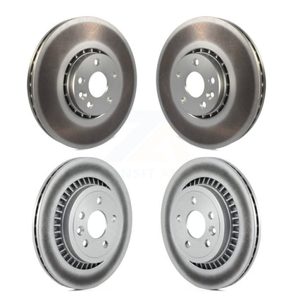 Coated Disc Brake Rotors Front Rear Kit For Volvo XC60