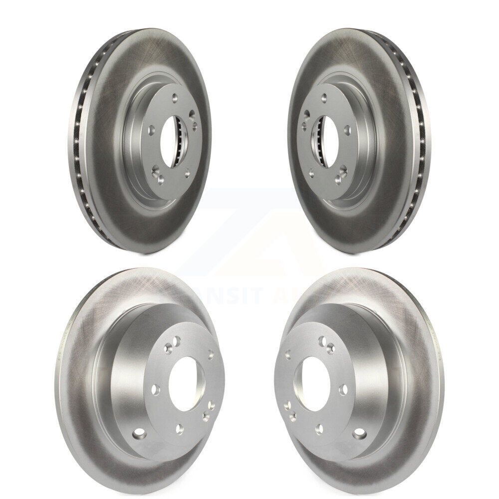 Coated Disc Brake Rotors Front Rear Kit For Hyundai Santa Fe Kia Sorento