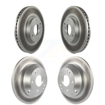 Coated Disc Brake Rotors Front Rear Kit For Hyundai Santa Fe Kia Sorento